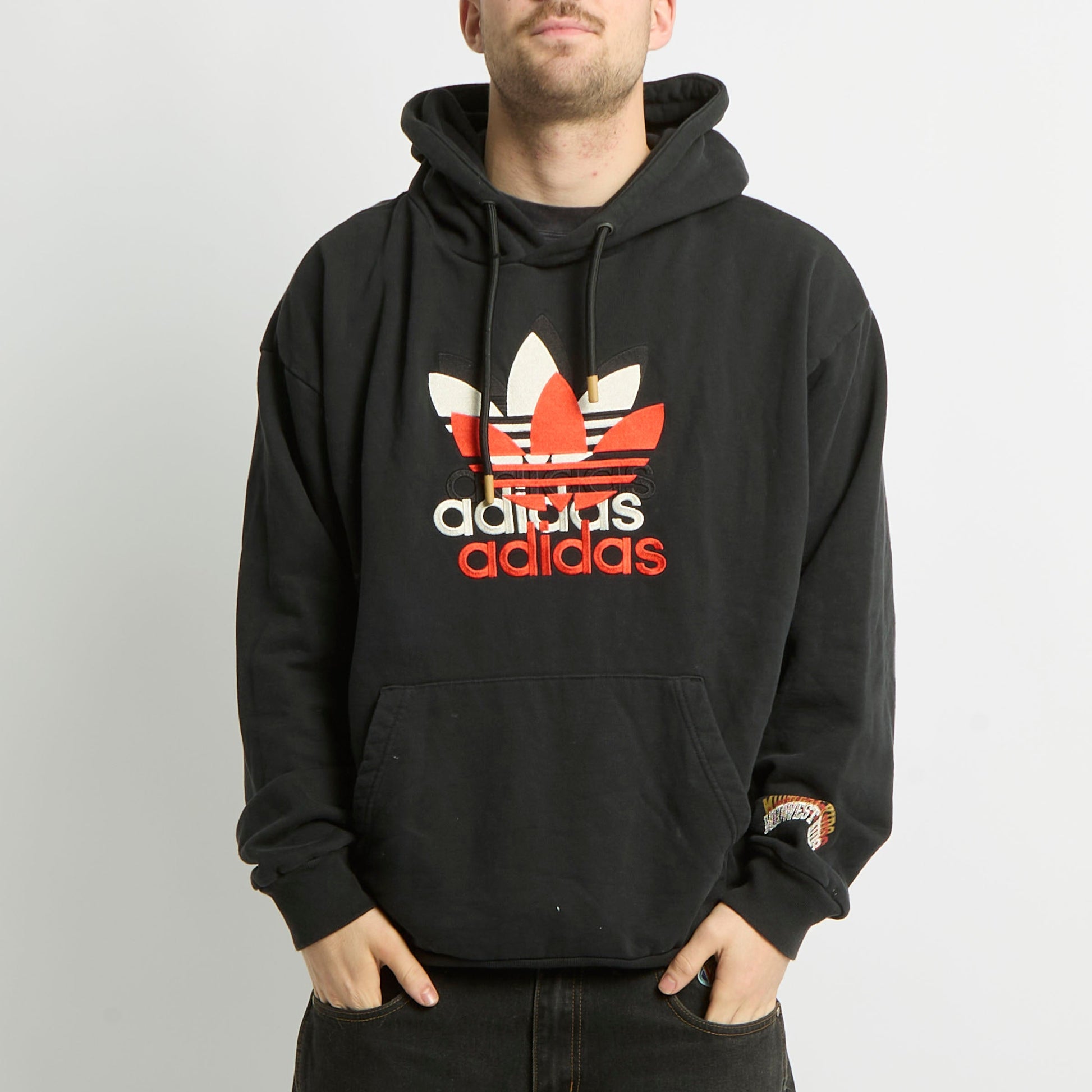 Adidas Embroided Logo Hoodie - M