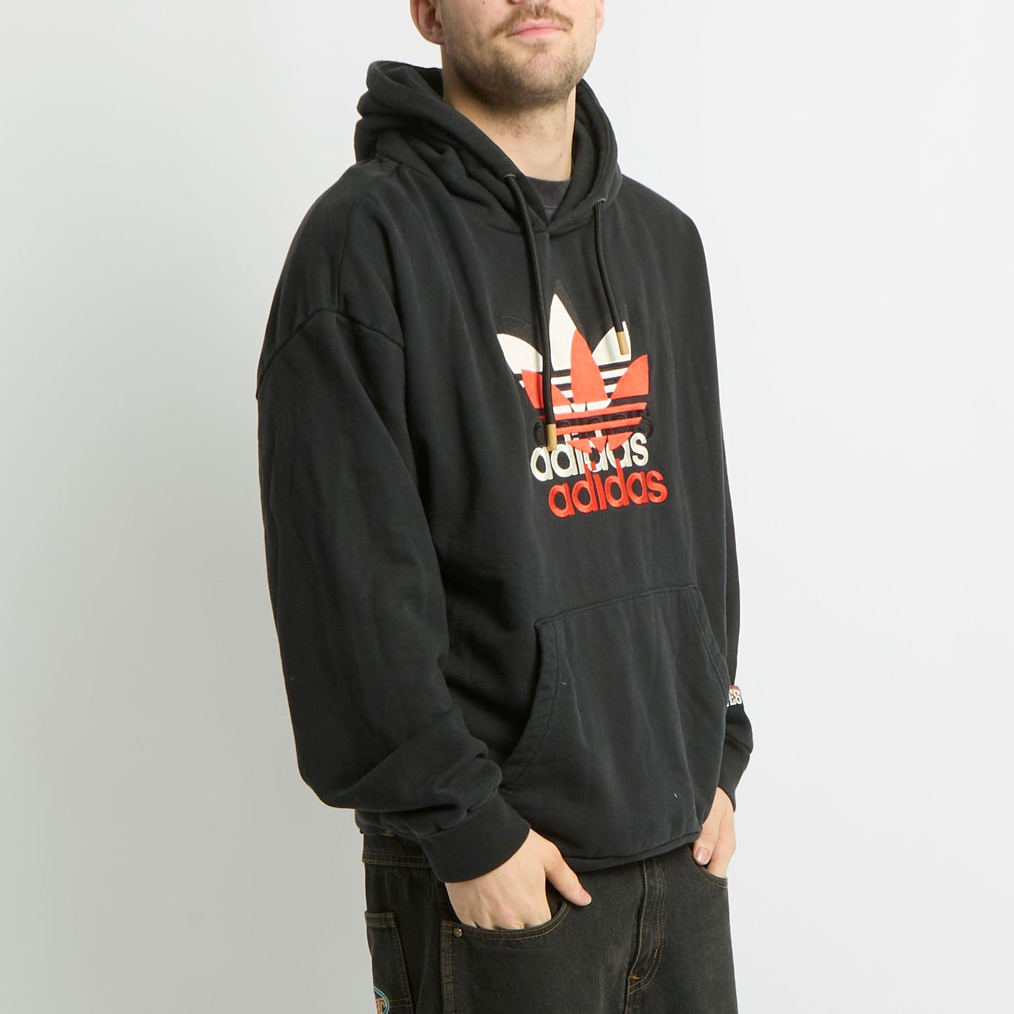 Adidas Embroided Logo Hoodie - M