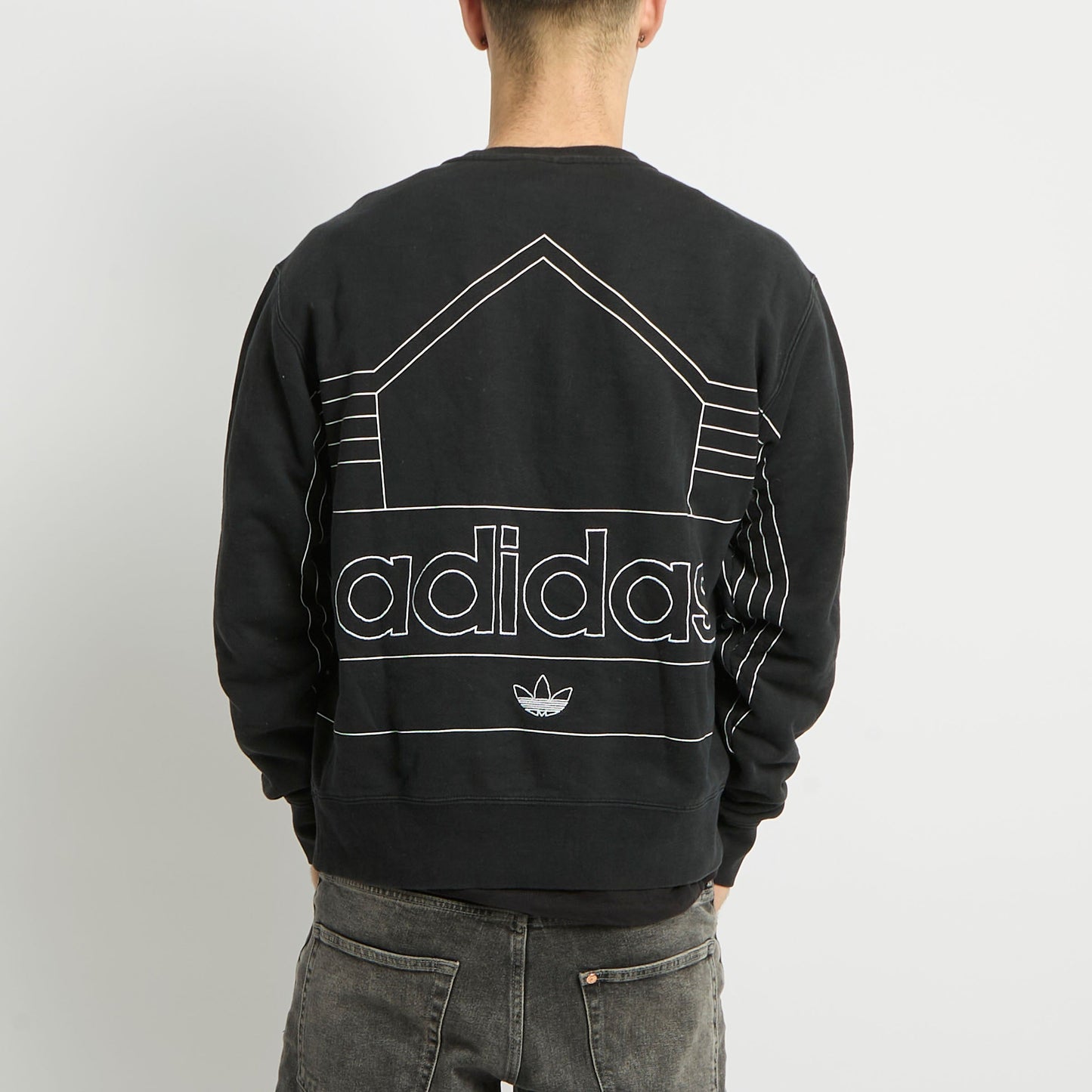 Adidas Graphic Crew Neck Sweater - M