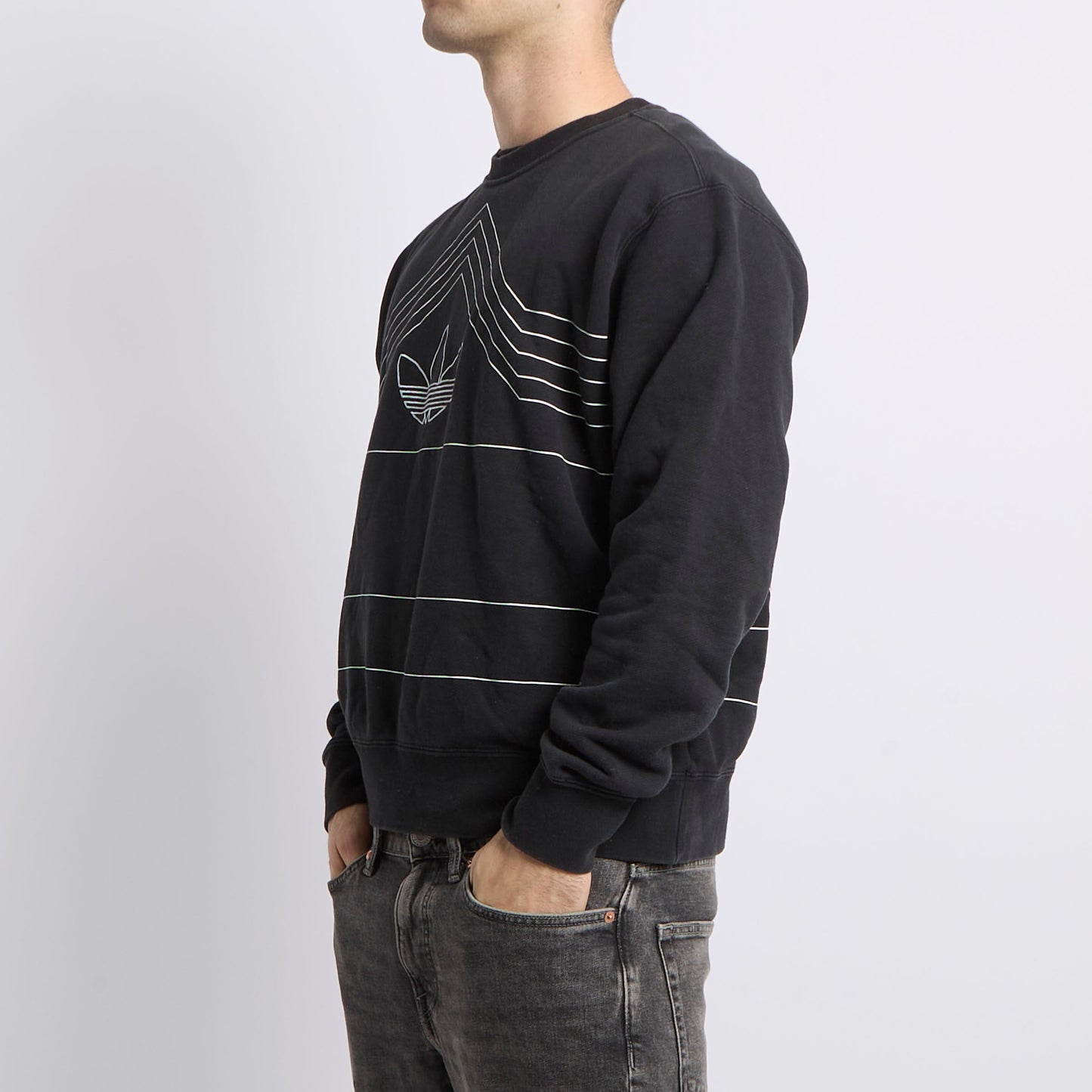 Adidas Graphic Crew Neck Sweater - M