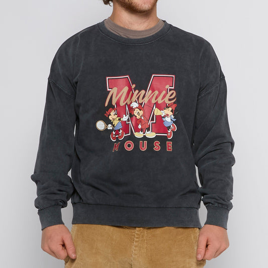 Minnie Mouse Print Crewneck - M