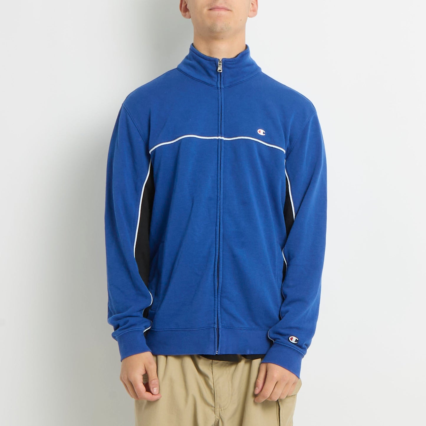 Champion Logo Zip Up Sweater - M