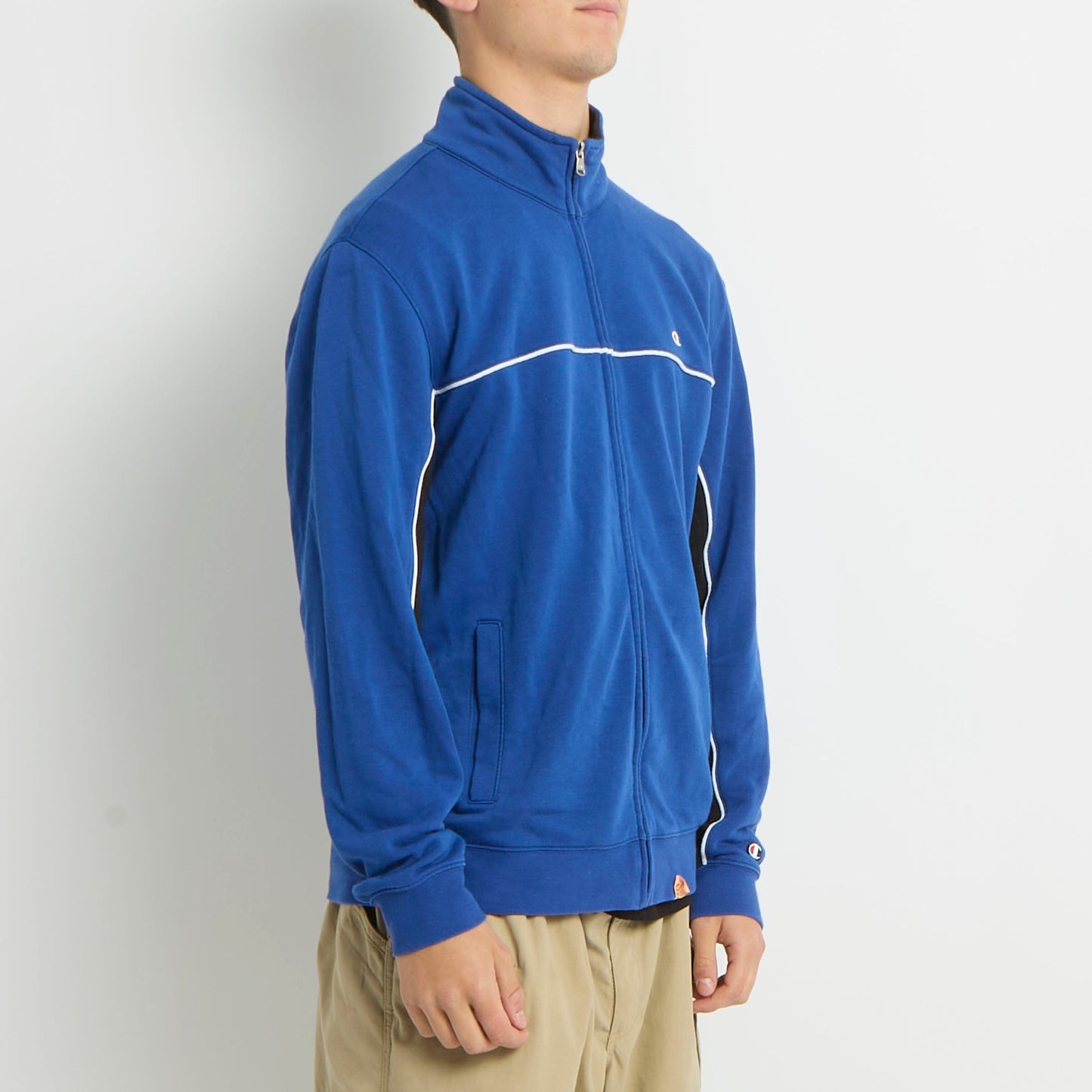 Champion Logo Zip Up Sweater - M