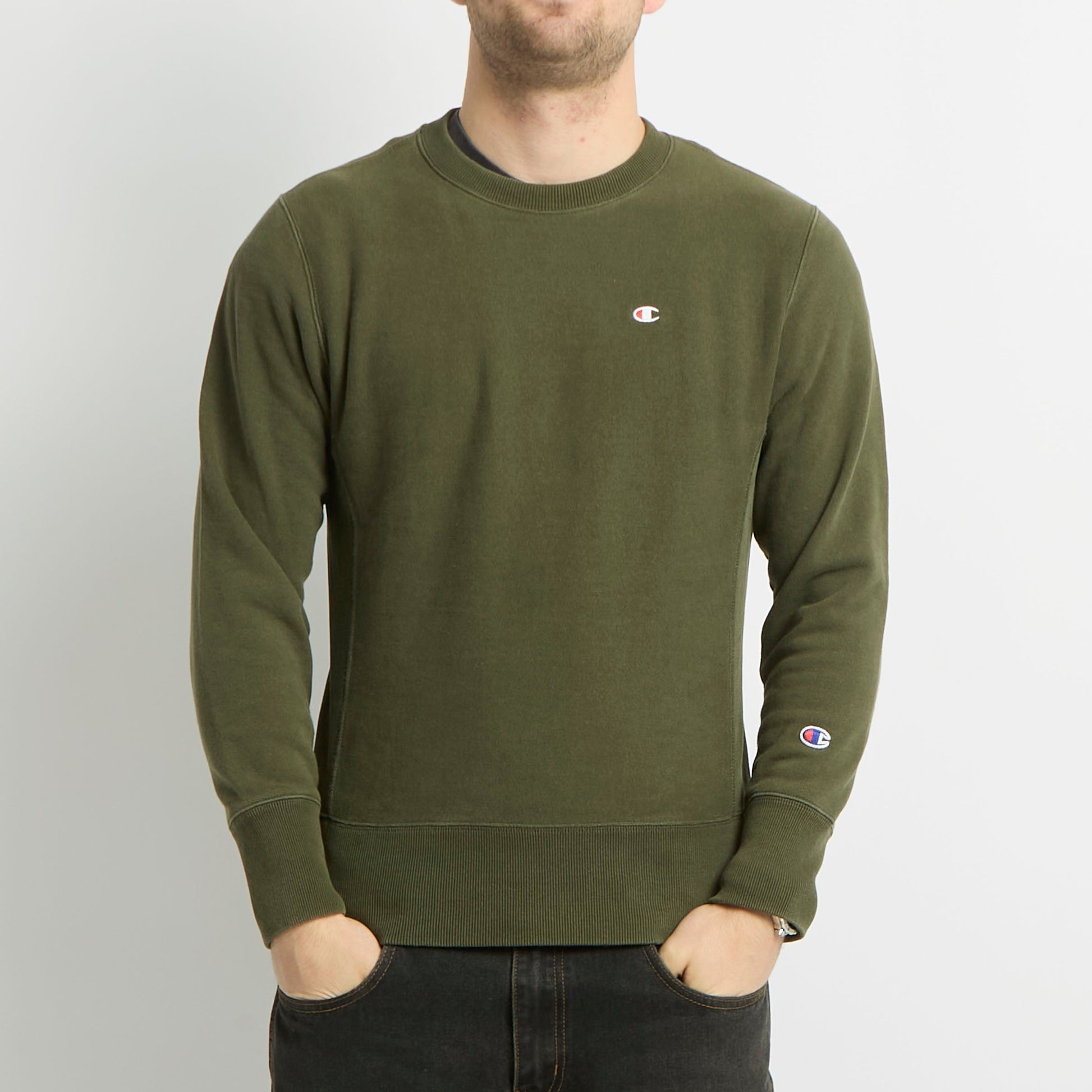 Champion Logo Crewneck Sweater - M