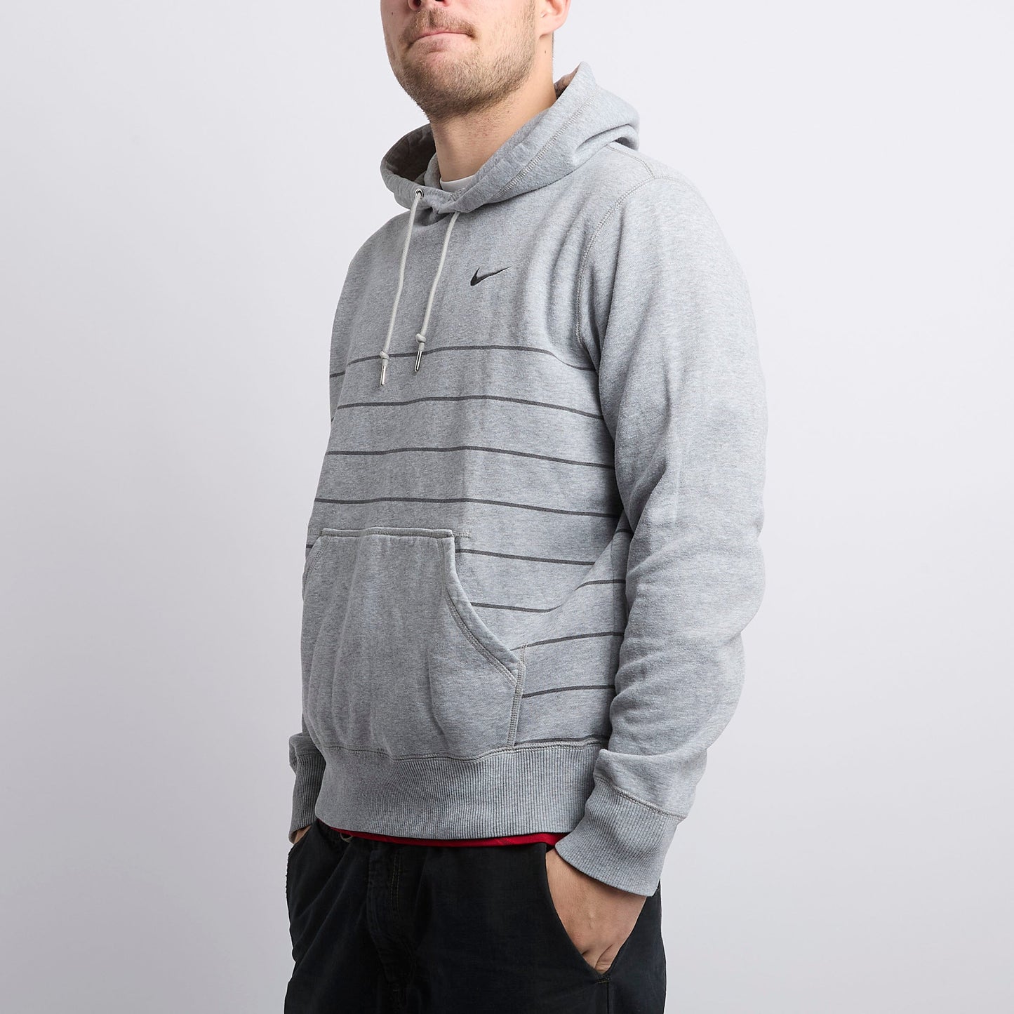 Nike Striped Hoodie - M