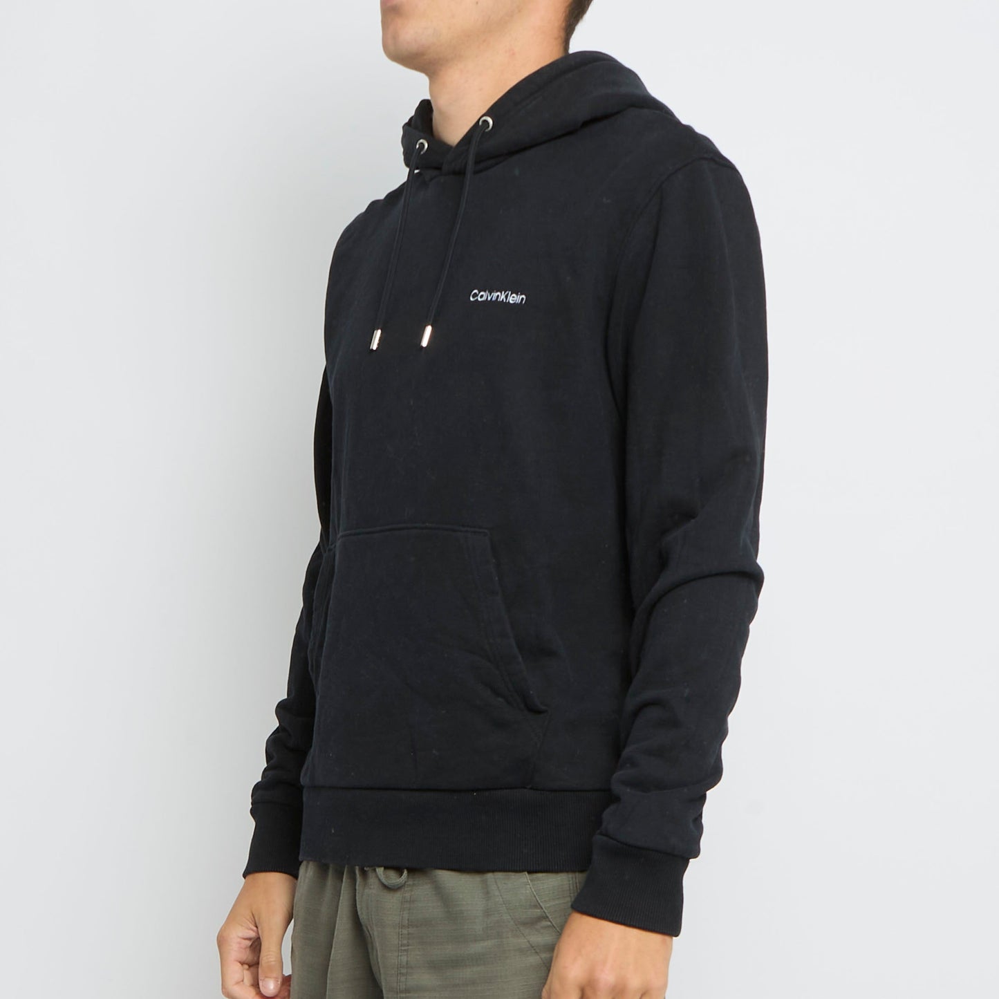 Calvin Klein Spellout Zip Up Hoodie - M