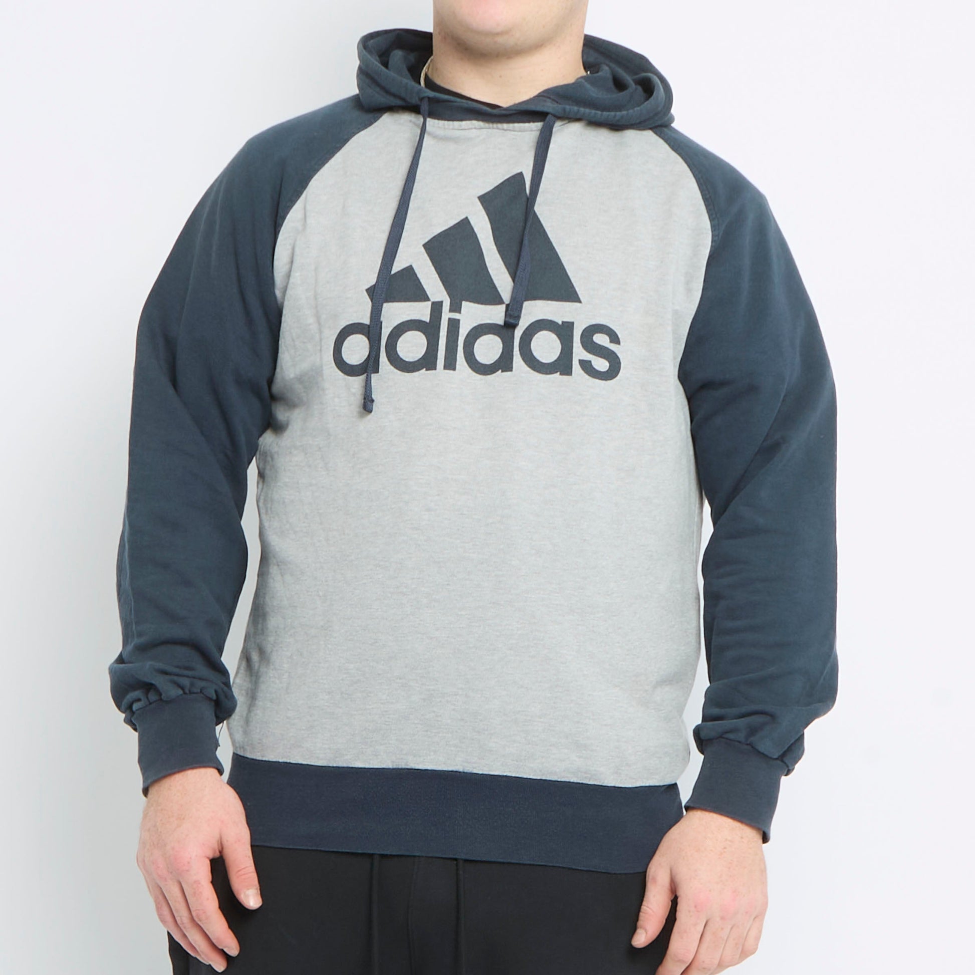 Adidas Logo Print Hoodie - M