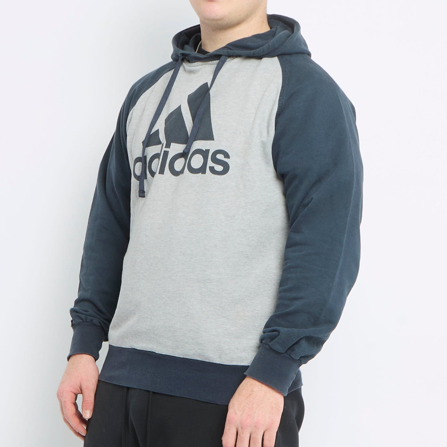 Adidas Logo Print Hoodie - M