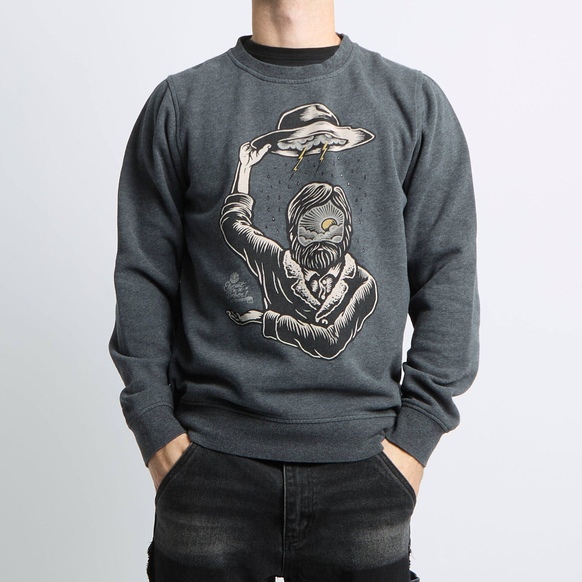 Element Graphic Crew Neck Sweatshirt - M