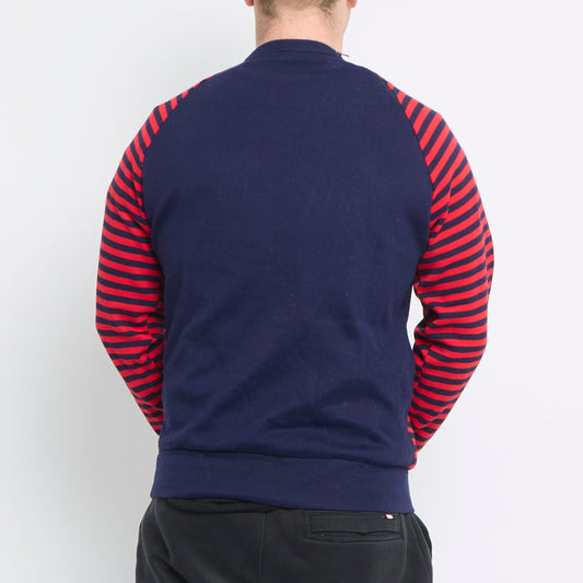 Ellesse Spellout Striped Crewneck Sweater - M