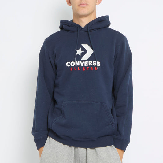 Converse Logo Print Hoodie - M