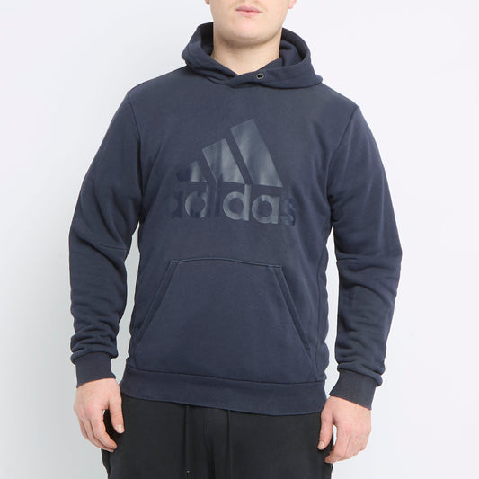 Adidas Logo Print Hoodie - M