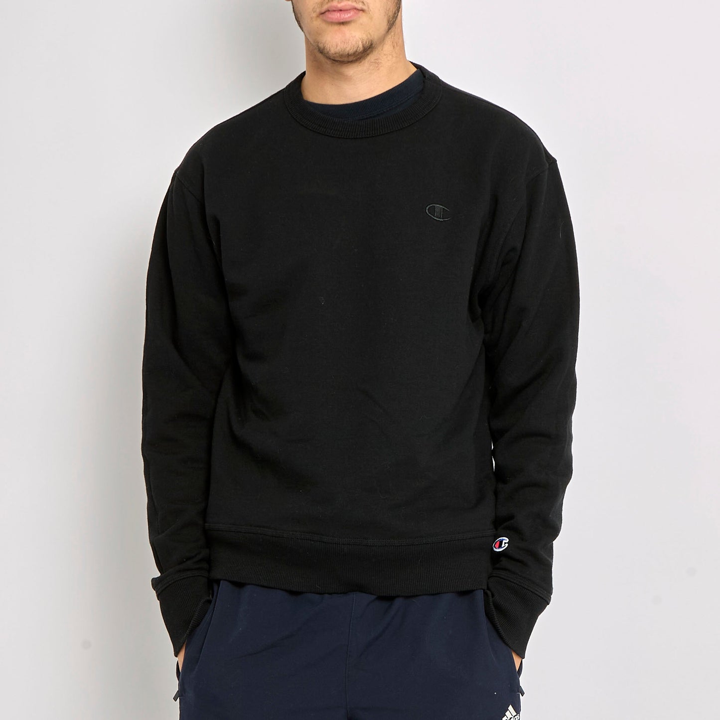 Champion Logo Crewneck Sweater - M