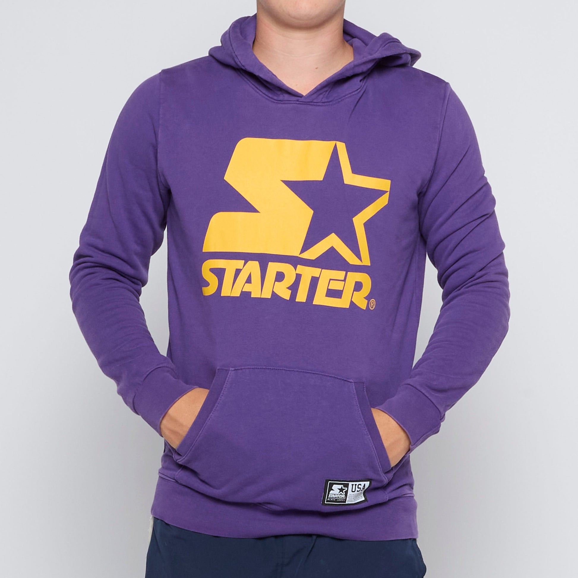 Starter Logo Print Hoodie - M