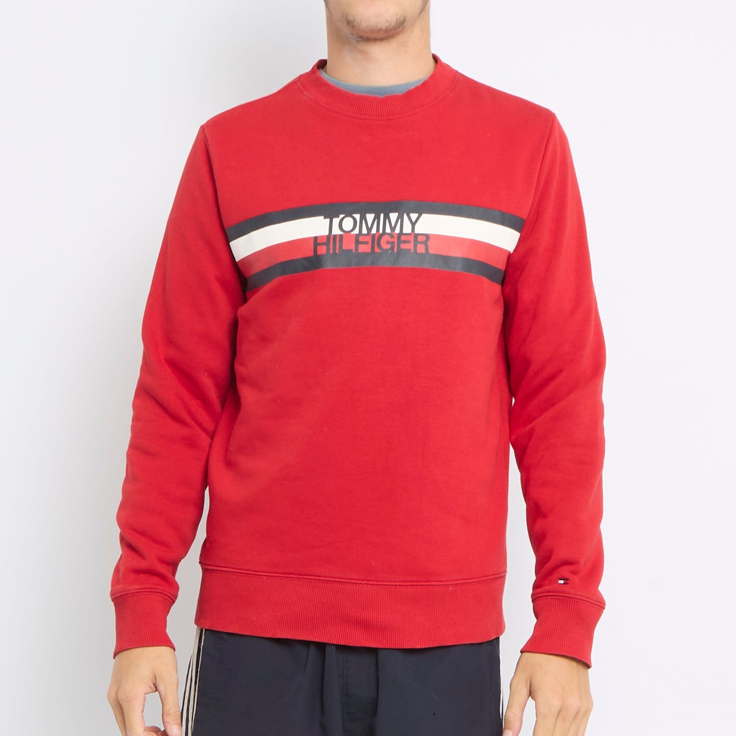 Tommy Hilfiger Spellout Crewneck Sweater - M