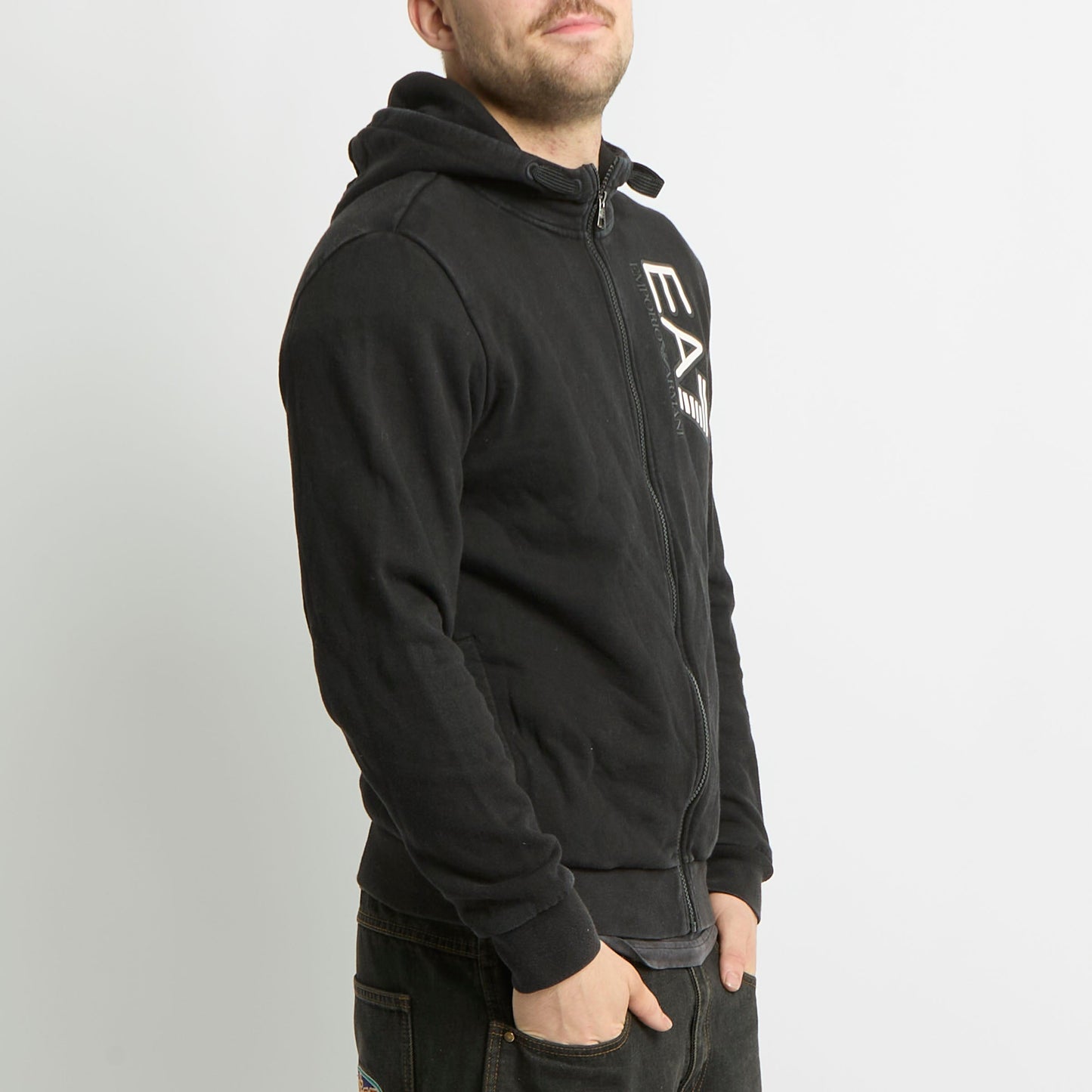 Emporio Armani Logo Zip Up Hoodie - S