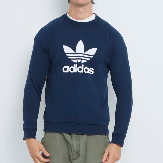 Adidas Logo Print Crewneck Sweater - S