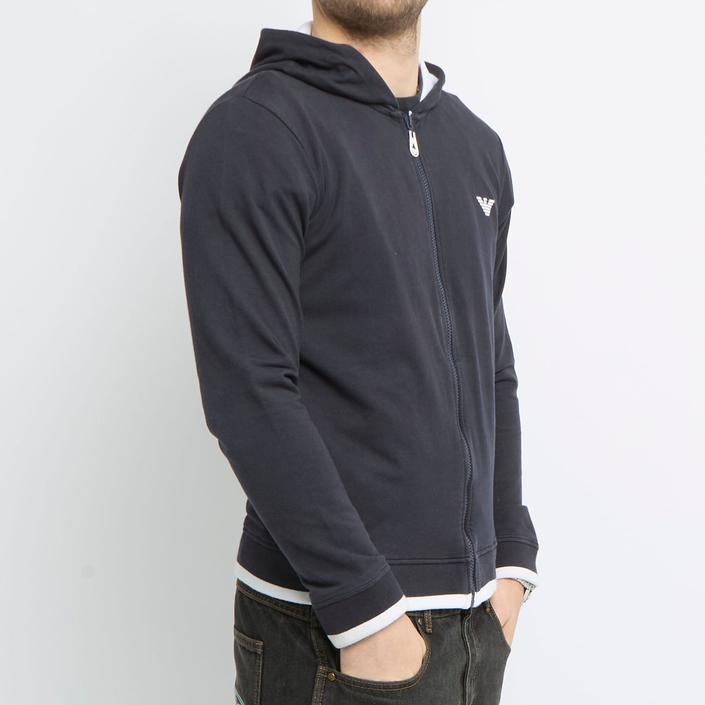 Armani Zip Up Hoodie - S