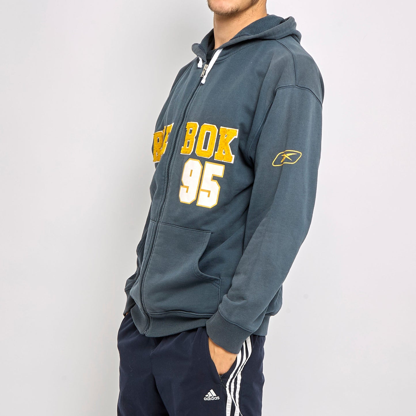 Reebok Spellout Zip Up Hoodie - S