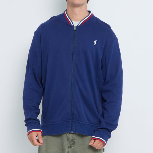 Ralph Lauren Logo Full Zip Sweater - XL