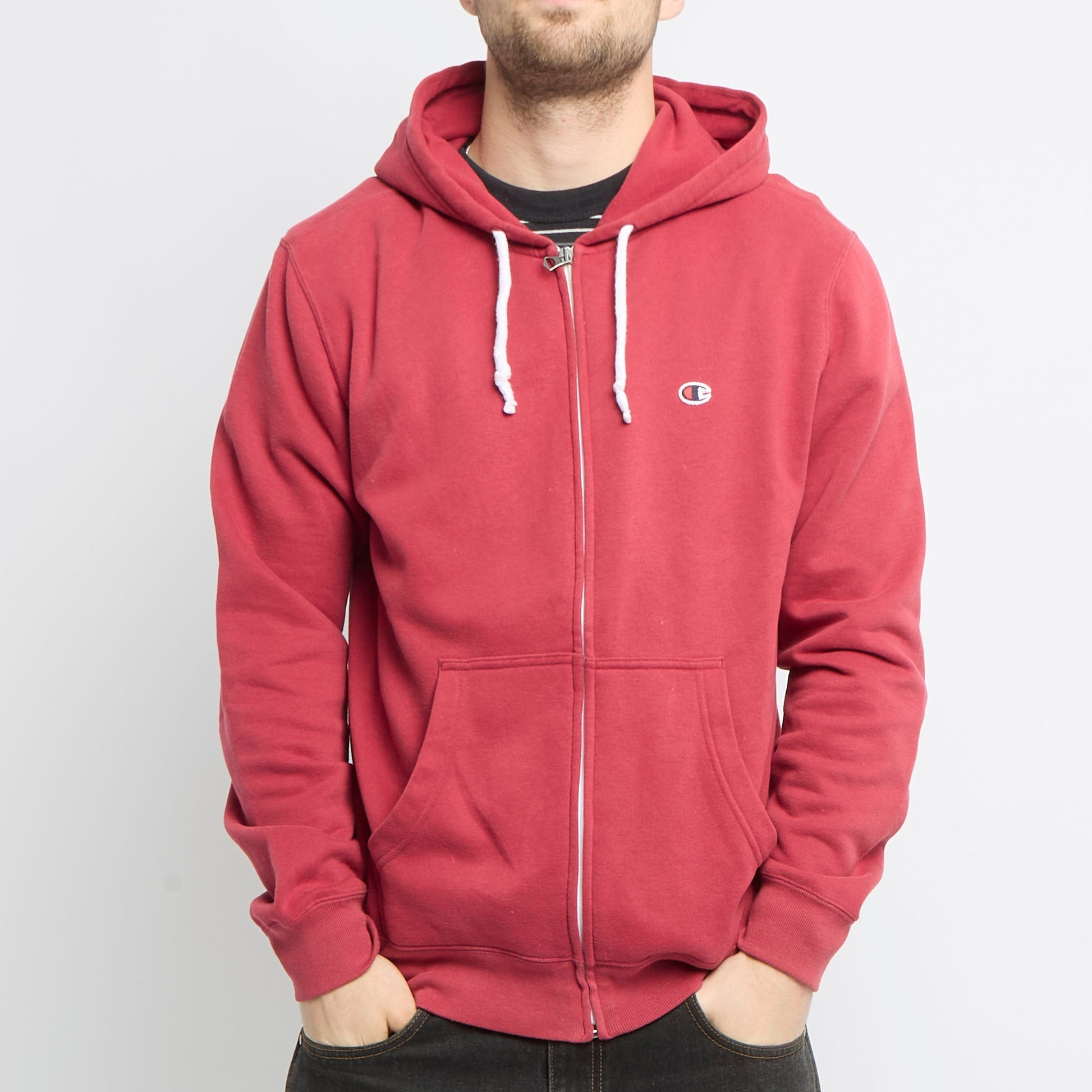 Champion Logo Zip Up Hoodie - XL