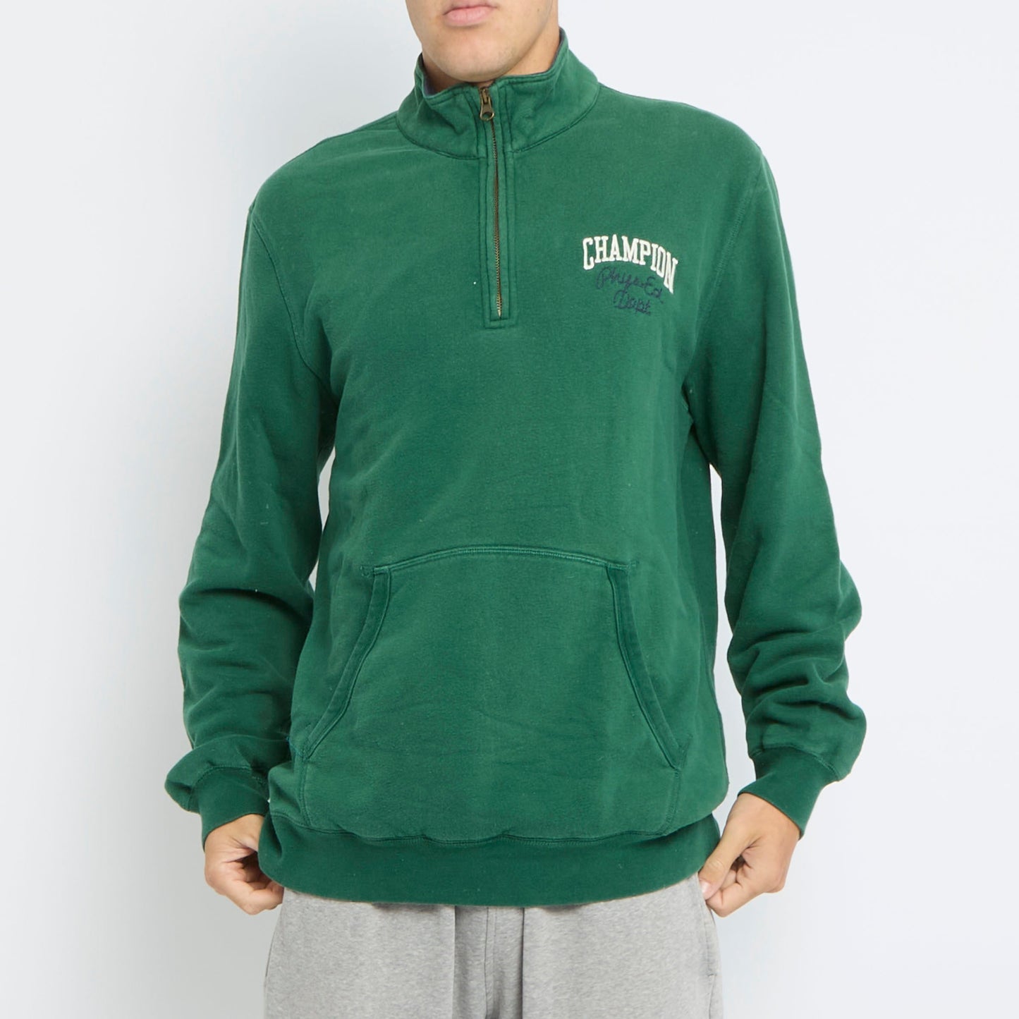 Champion Logo 1/4 Zip Sweater - XXL