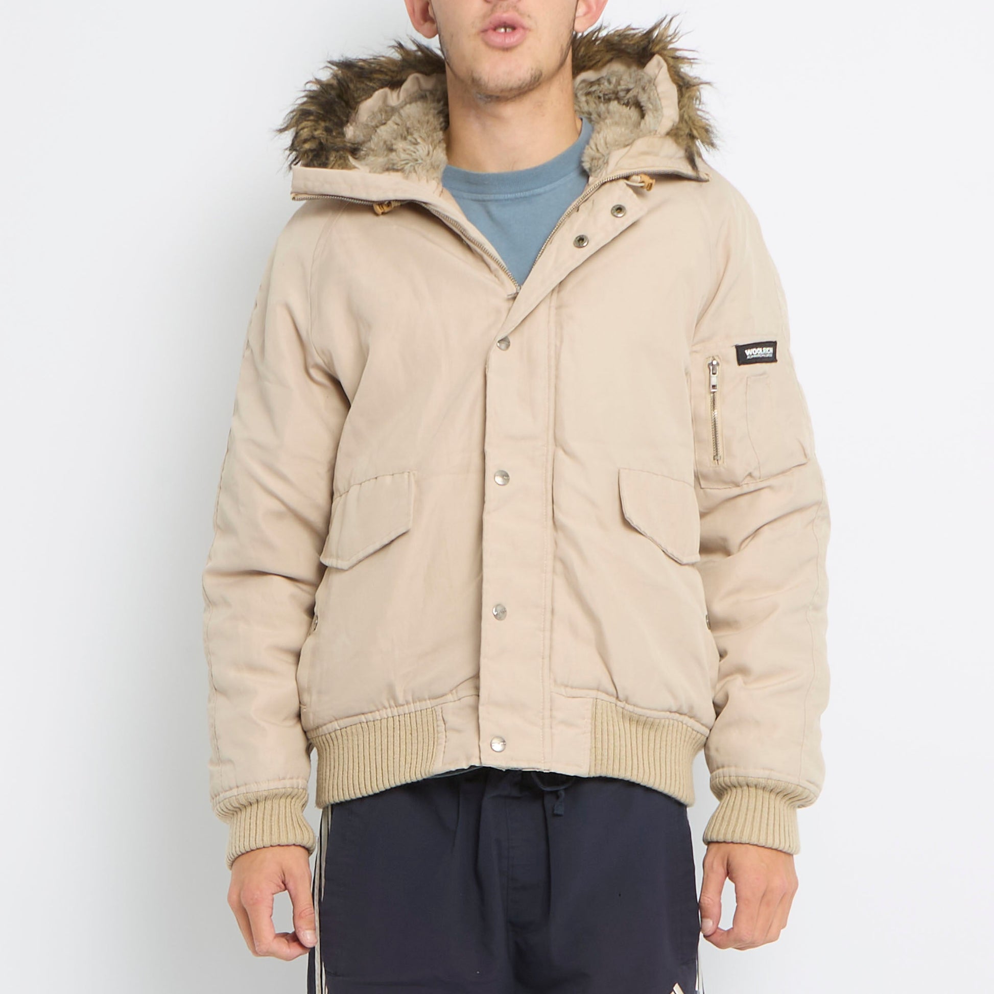 Woolrich Fur Trimmed Bomber Jacket - L