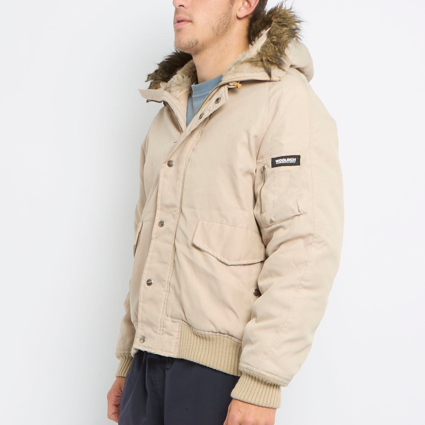 Woolrich Fur Trimmed Bomber Jacket - L