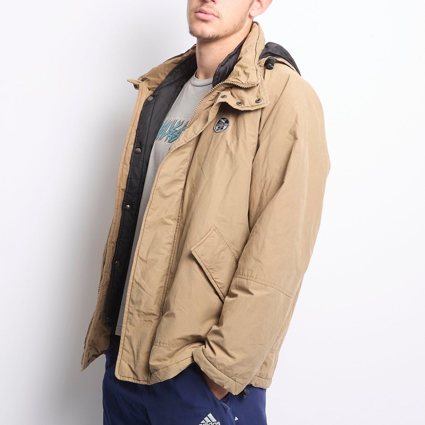 North Sails Logo Hooded Jacket - L