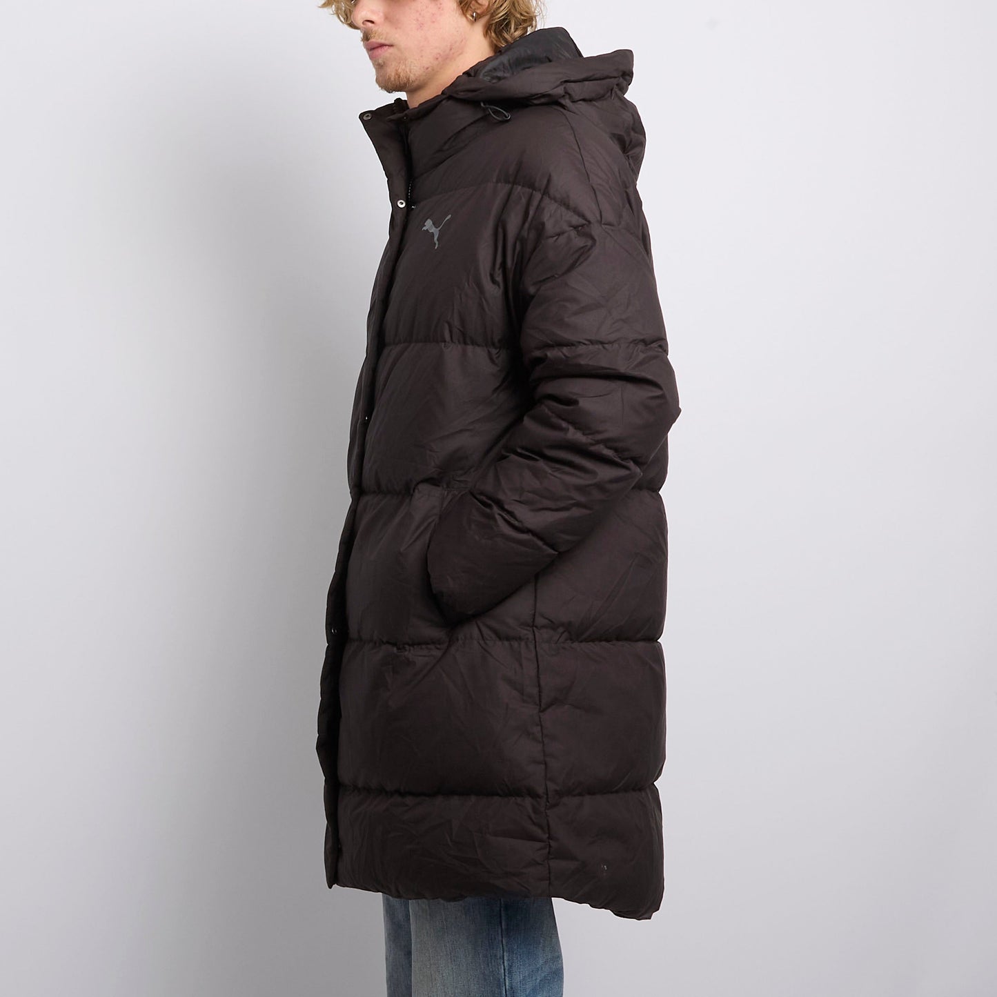 Puma Hooded Long Puffer Jacket - L