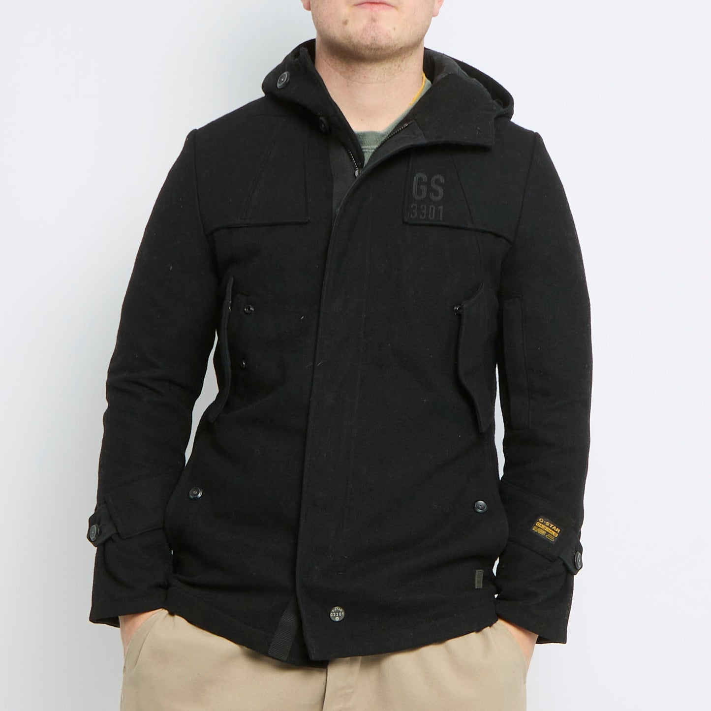 G-Star Hooded Wool Jacket - L