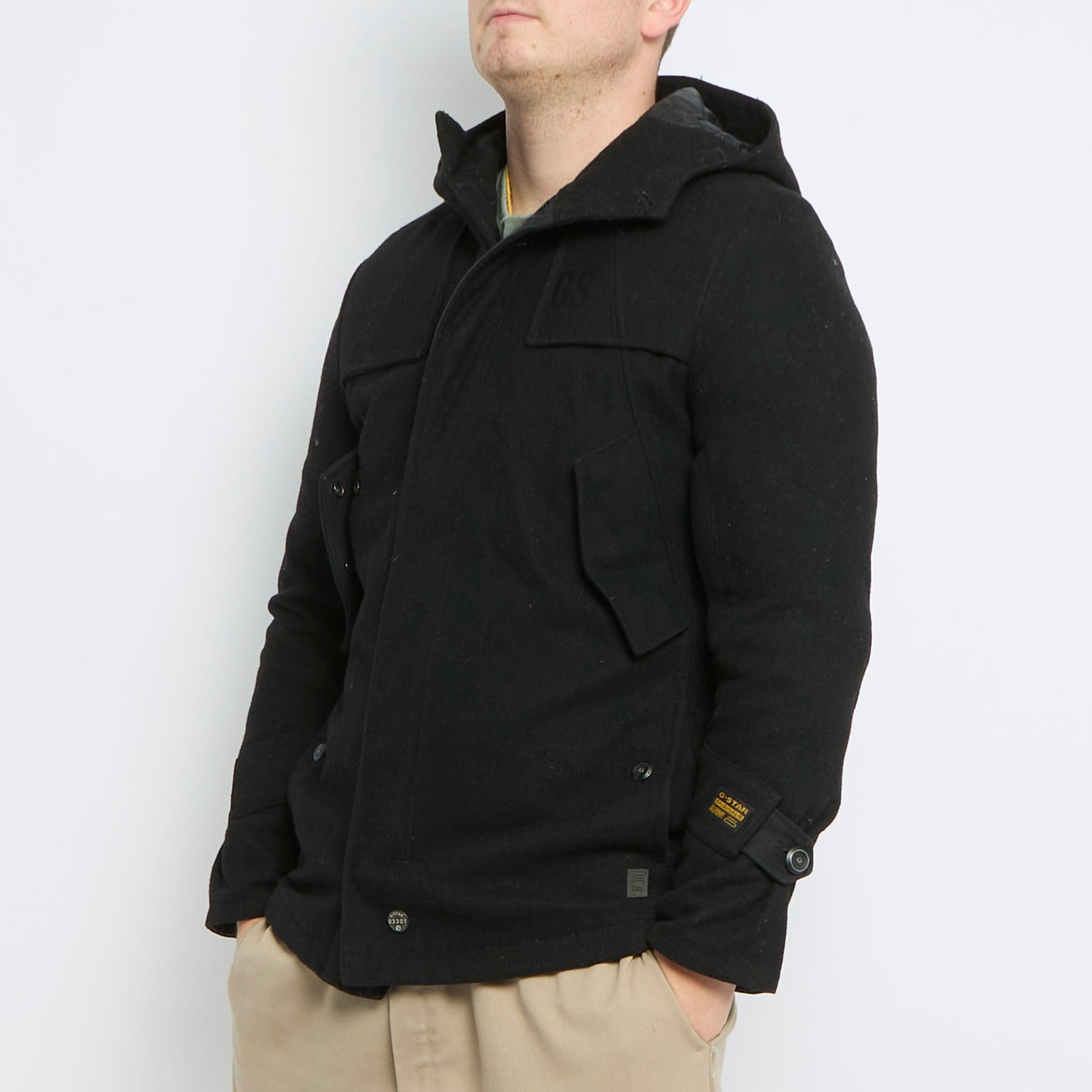 G-Star Hooded Wool Jacket - L