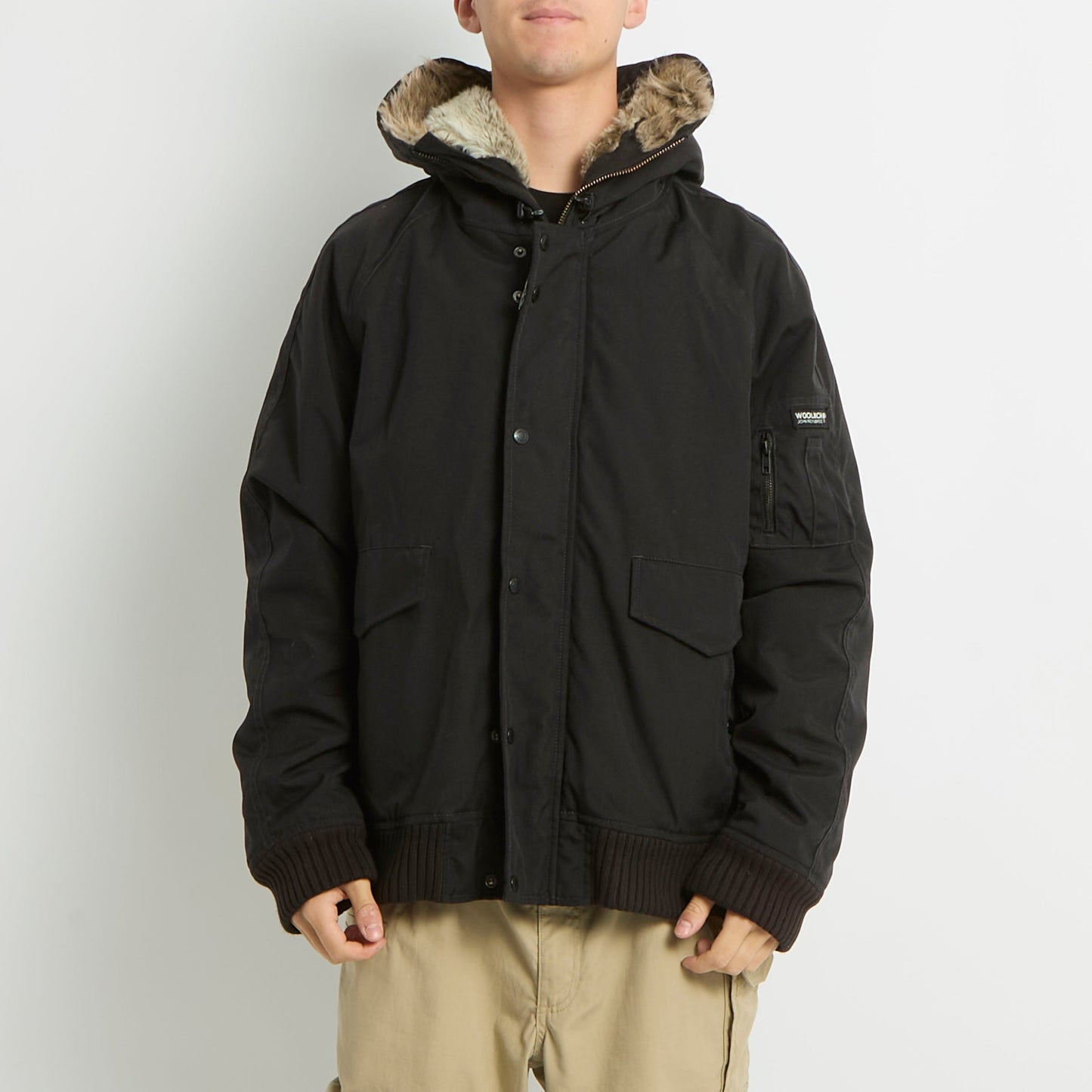 Woolrich Fur Hooded Jacket - L