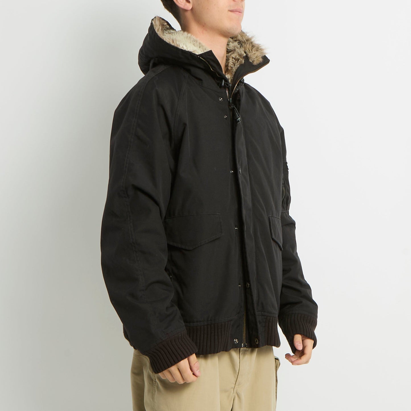 Woolrich Fur Hooded Jacket - L