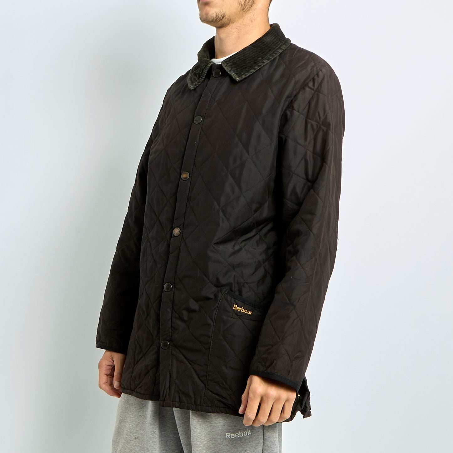 Quilted Courdroy Collar Jacket - L