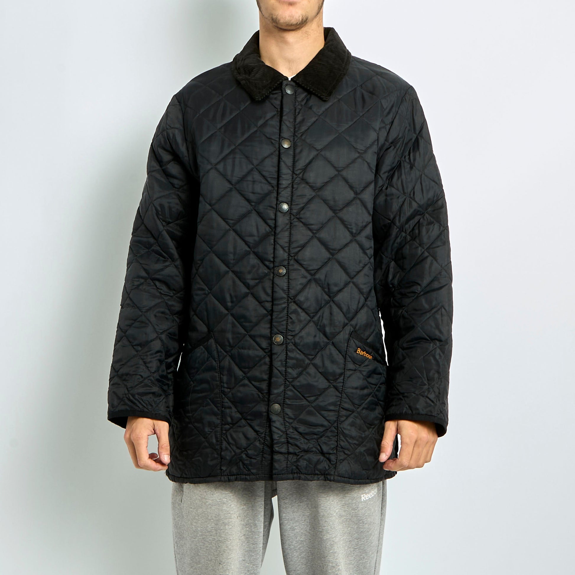 Quilted Courdroy Collar Jacket - L