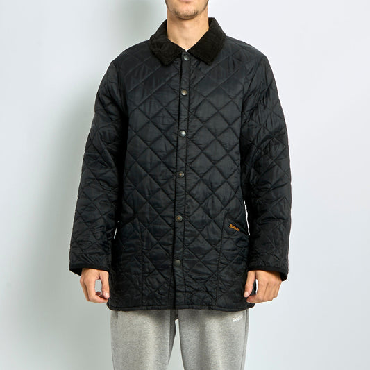 Quilted Courdroy Collar Jacket - L