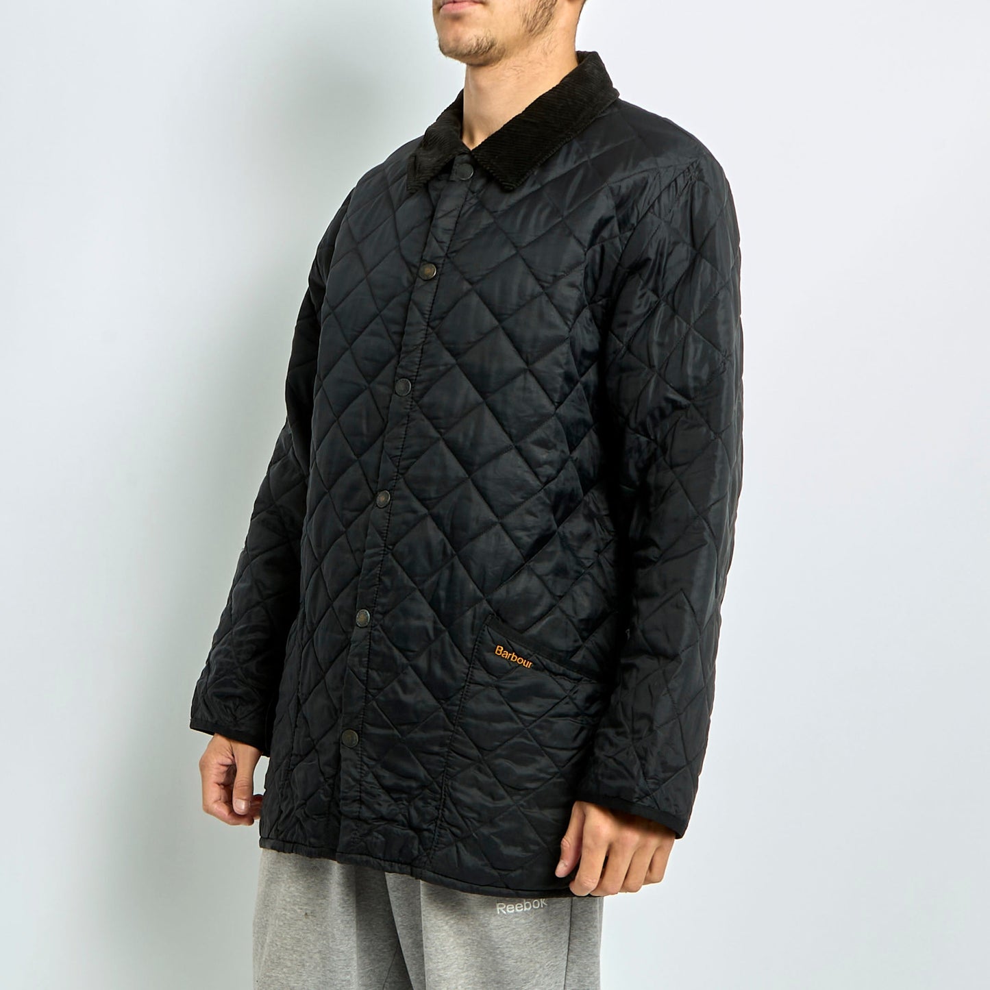 Quilted Courdroy Collar Jacket - L