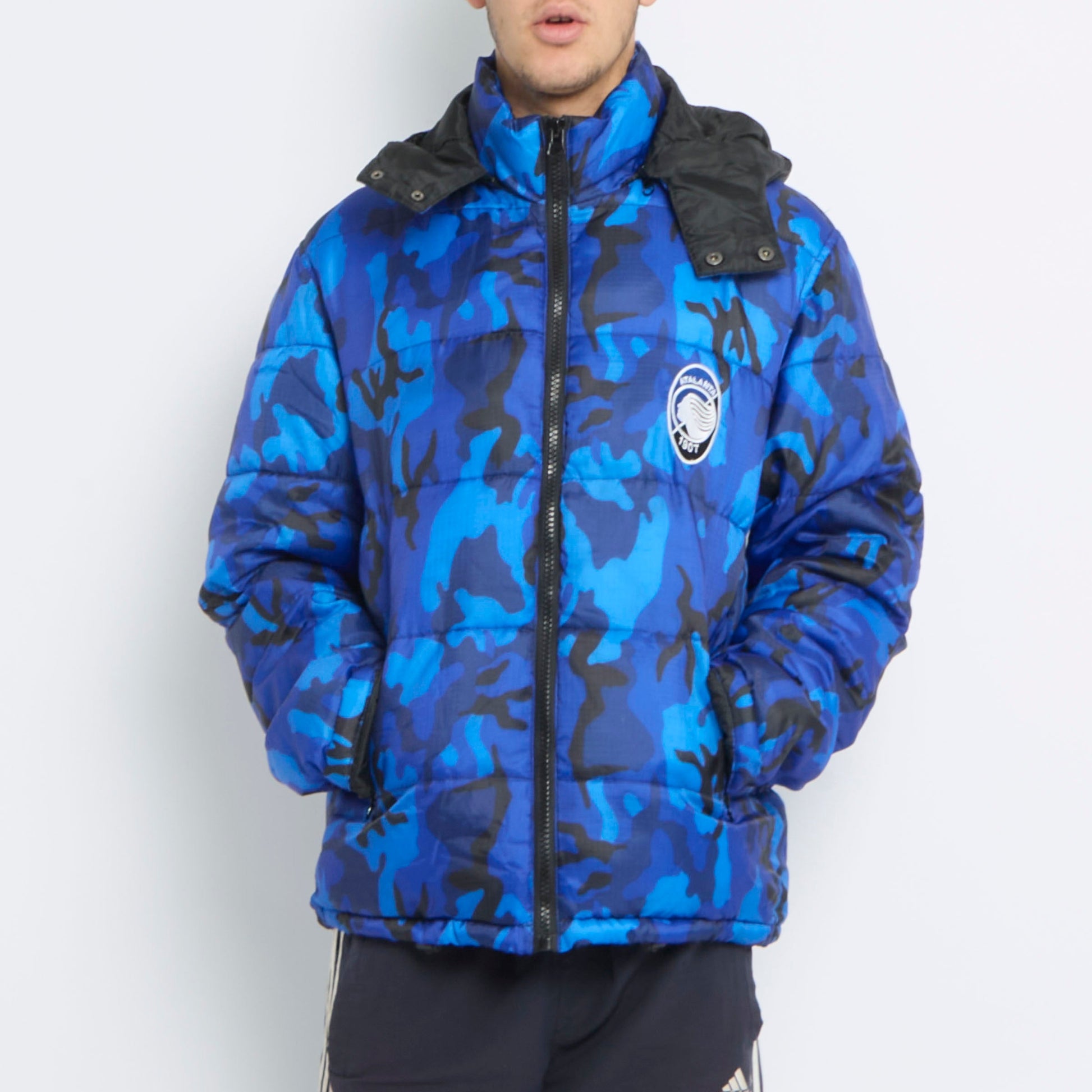 Atalanta Camo Hooded Puffer Coat - L