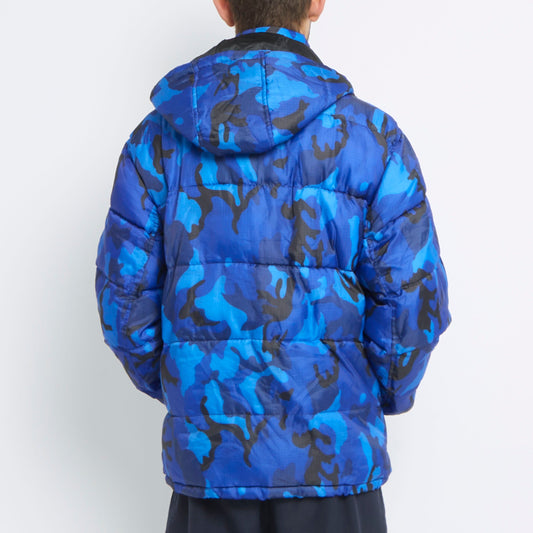 Atalanta Camo Hooded Puffer Coat - L