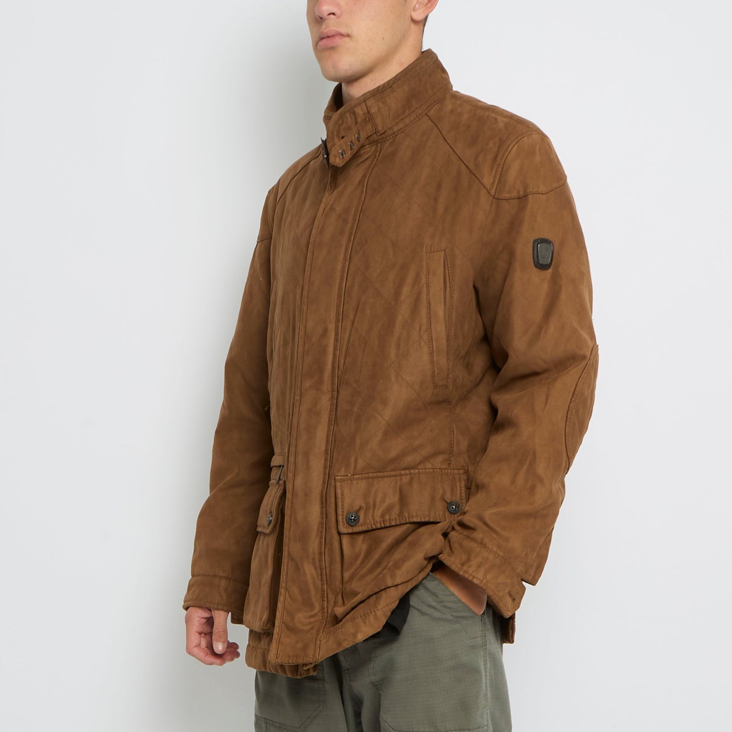 Bugatti Suede Blend Diamond Stitch Jacket - L