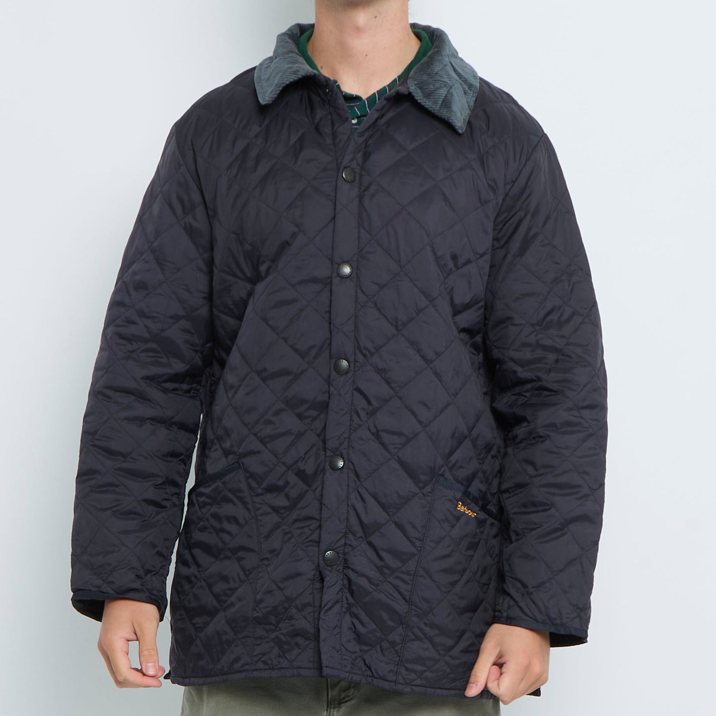 Barbour Diamond Stitch Popper Detail Jacket - L