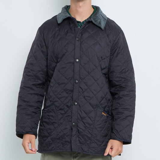 Barbour Diamond Stitch Popper Detail Jacket - L