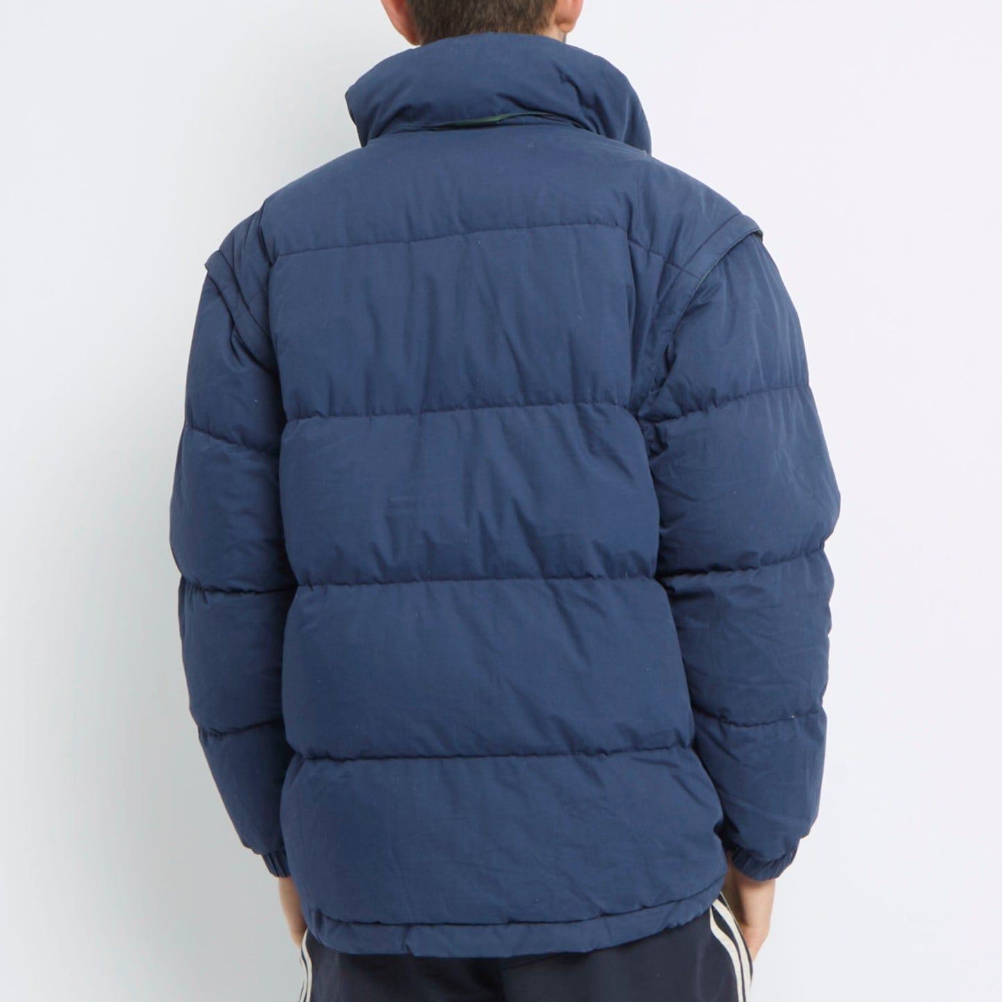 Heavy Padded Drawstring Detail Puffer Coat - L