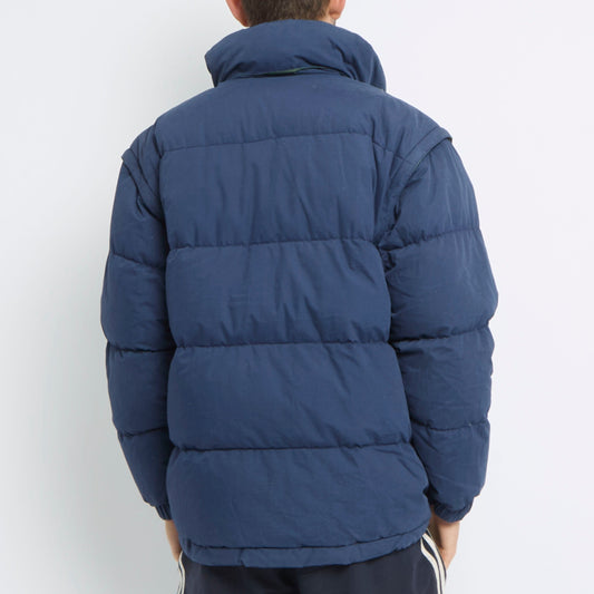 Heavy Padded Drawstring Detail Puffer Coat - L