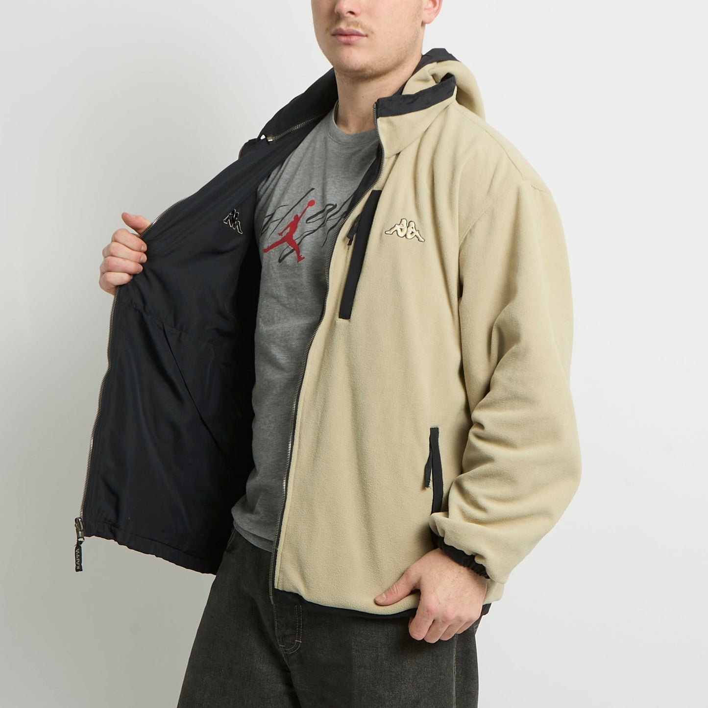 Kappa Fleece Lined Hooded Jacket - L