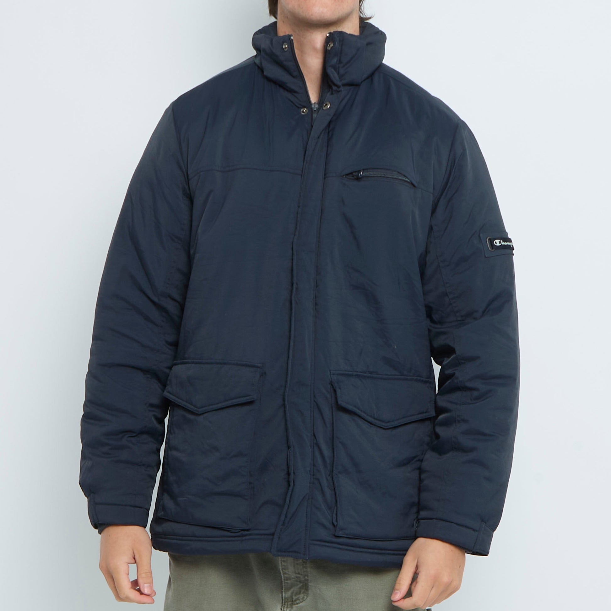 Champion Long Line Puffa Jacket- L