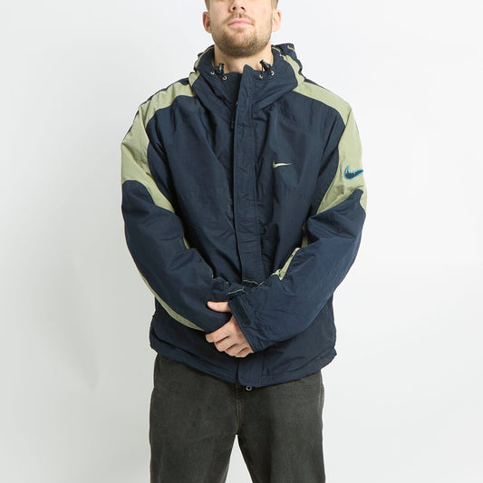 Nike Colour Block Puffer Coat With Fleece Lining - L