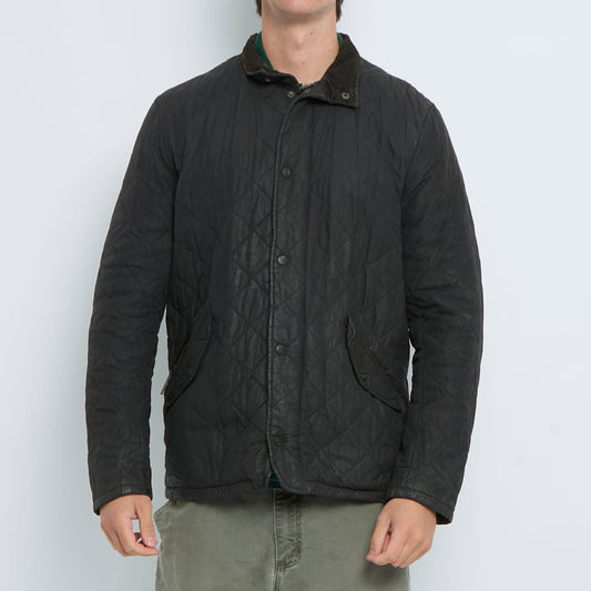 Barbour Diamond Stitch Popper Detail Jacket - M