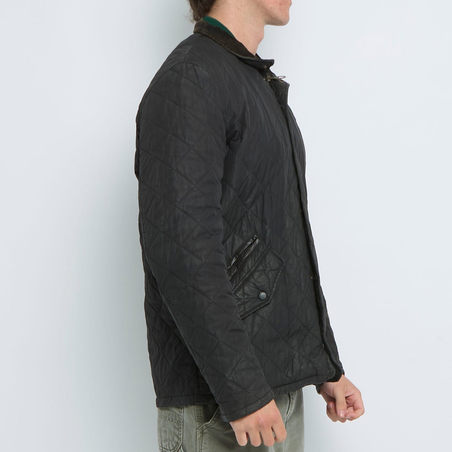 Barbour Diamond Stitch Popper  Jacket - M